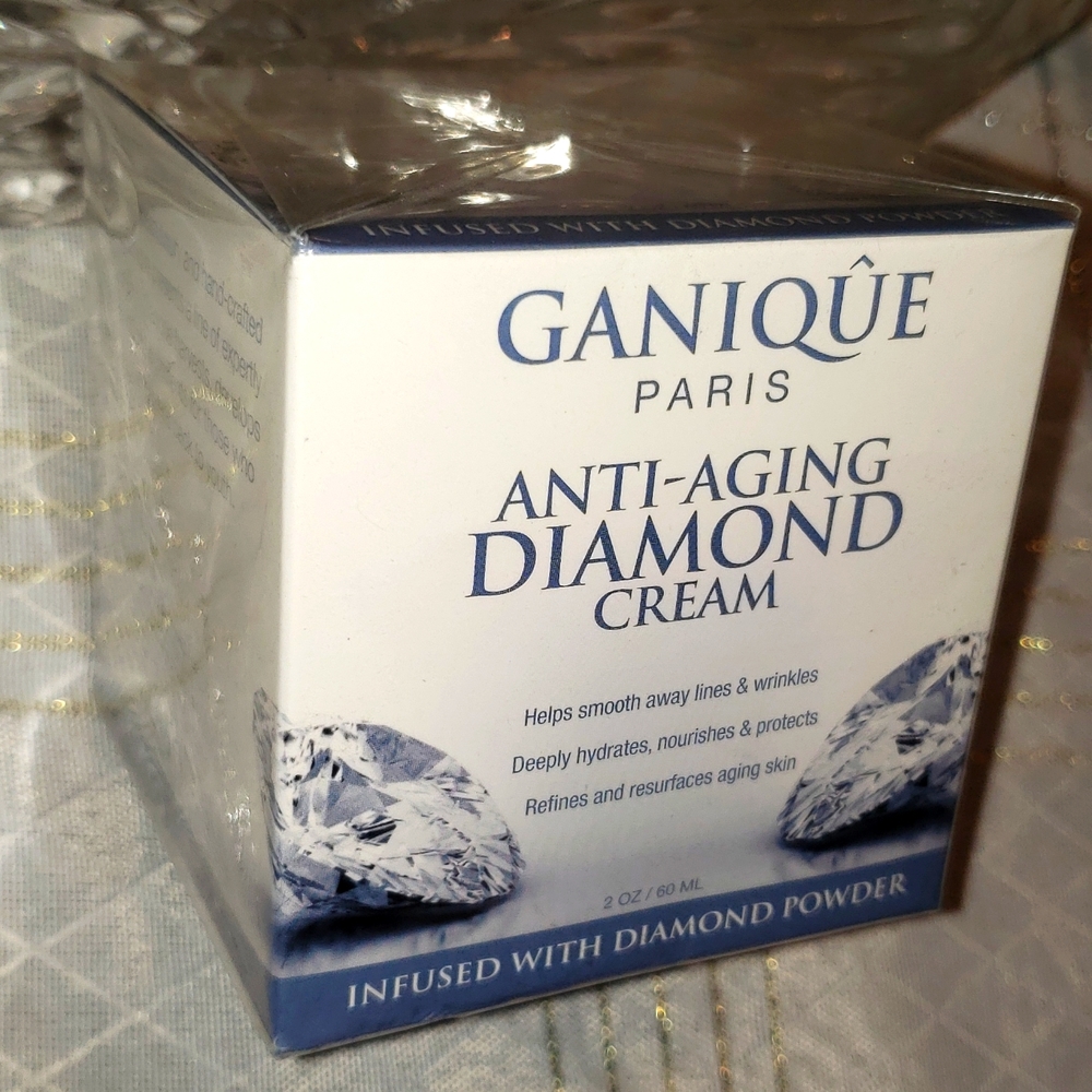 HP🎉GANIQUE Paris Anti-Aging Diamond Cream Infused w/Diamond Powder NIB Peptides - Picture 2 of 6